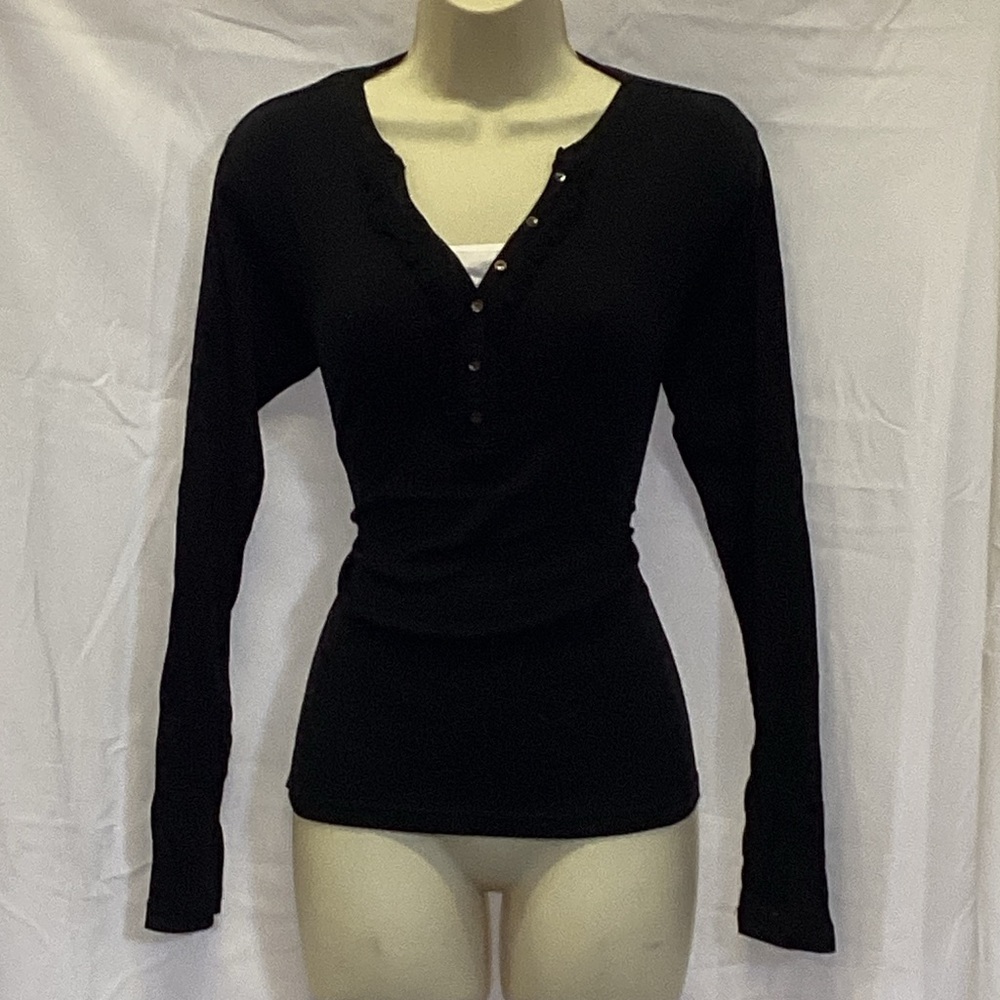Keren Hart Black Long Sleeve Top.